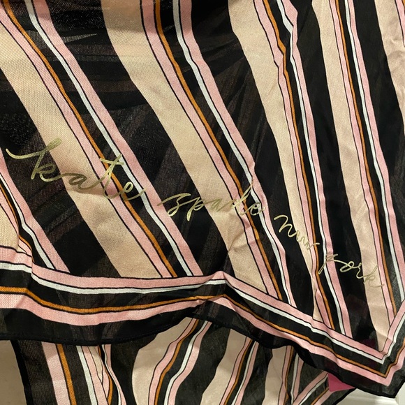 Kate Spade Aquatic Stripe Oblong Multicolor O/S Scarf NWT - Picture 7 of 7